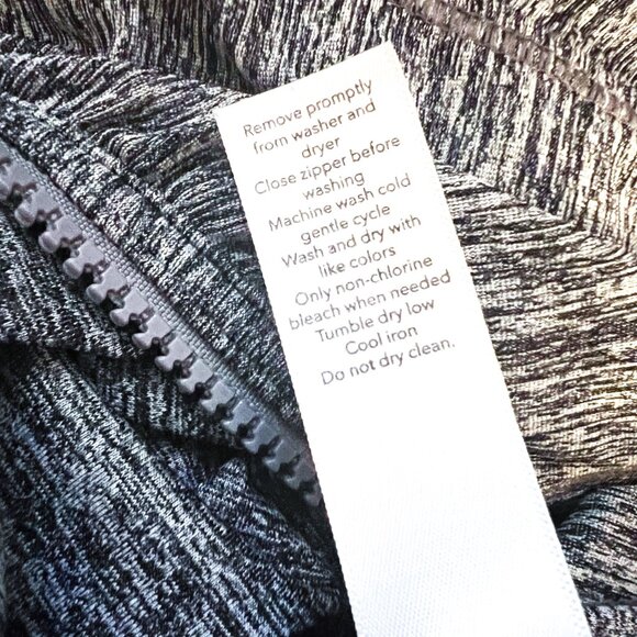 - Athleta Heather Grey Pacifica Crosscurrent UPF Zip Up Hooded Jacket Size Large - Picture 11 of 11